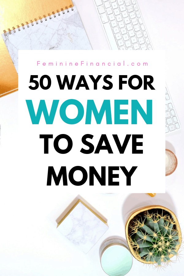 Being a woman is super expensive. After basic necessities it's hard to find money to save. Learn 50 ways that women can save money and get out of debt. This extensive list includes ways to save money on your groceries, save money on utilities, save money on food, save money on shopping, and save money by budgeting. #personalfinance #waystosavemoney #savemoney #moneymatters #femininefinancial