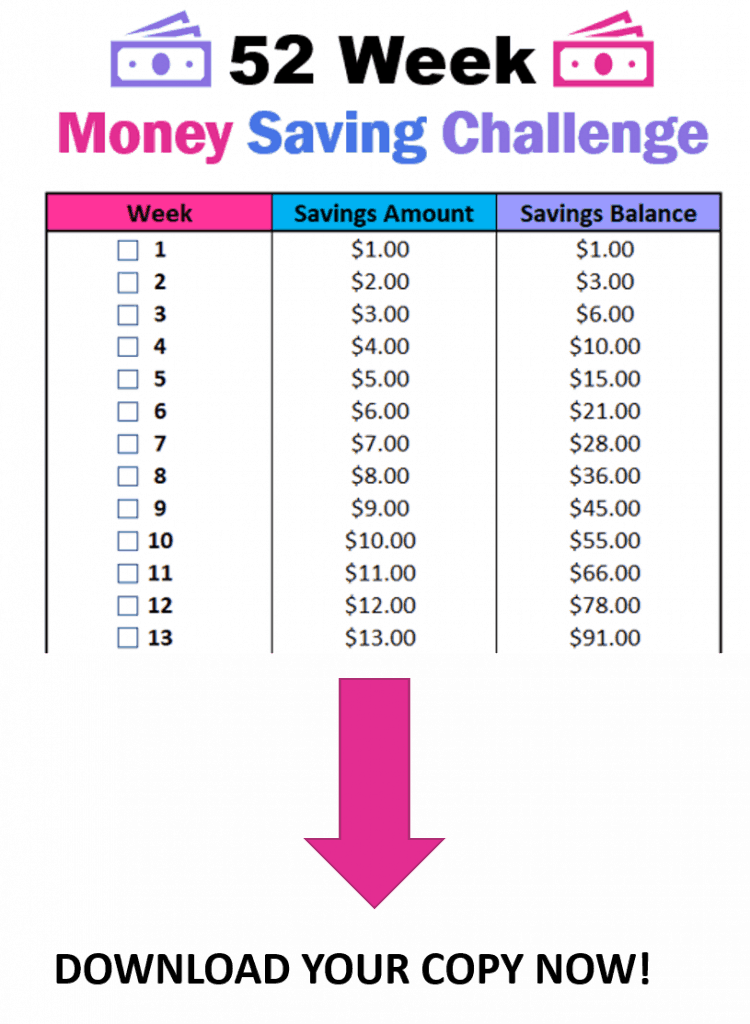 Free Finance Printables - Free 52 Week Money Challenge Printable by Healthy Wealthy Skinny
