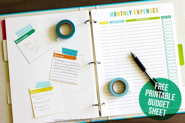 Free Finance Printables - Free Printable Budget Sheet by Printable Crush