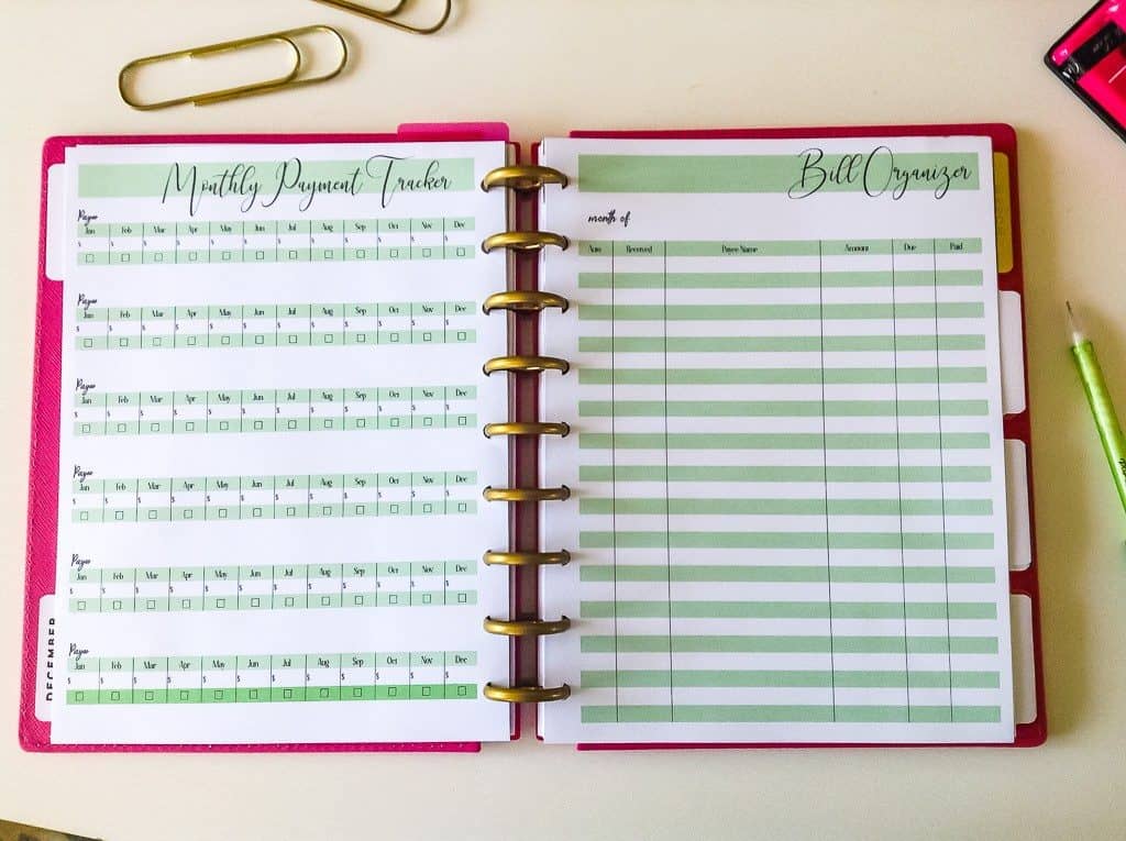 Free Finance Printables - Free Printable Home Finance and Bill Organizer by Planner Love & Printables