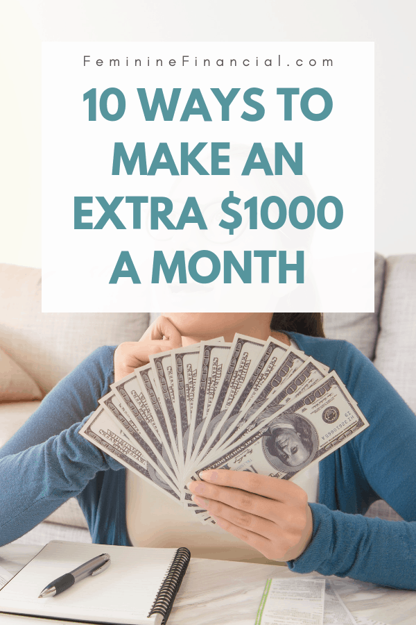 A big part of being financially stable is having the proper income. This is not always achievable with one income stream. If you looking for ways to make extra money, you want to check out these suggestions. I’m going to share 10 ways that you can make an extra $1000 a month. #makeextramoney #extraincome #femininefinancial